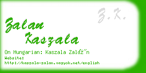 zalan kaszala business card